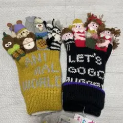 新品☘️ キッズ　指人形手袋　動物　ラグビー