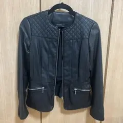 ZARA BASIC 黒 レザージャケット Sサイズ キルティング