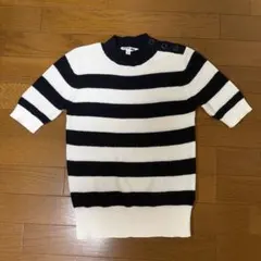 COMPTOIR DES COTONNIERS ボーダーニット 半袖 S