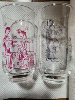 ☆新品・ 미사용 ☆昭和 레트로 レイモンペイネ ペアグラス