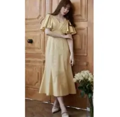 Capri Mermaid Dress lemon ハーリップトゥ M Herlipto Capri Mermaid Dress Lemon - メルカリ