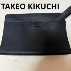 日本製 TAKEO KIKUCHI レザー セカンド クラッチバッグ ストラップ