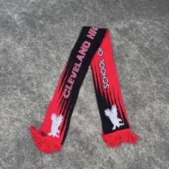 サッカー マフラー 赤黒