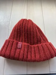 オレンジ ニット帽 フリーサイズ