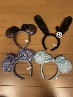 ディズニー ミニー スパンコール エルサ オズワルド カチューシャ 4個セット！