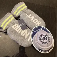 新品タグ付‼️Jack Bunny!! L グレー イヤーウォーマー＆手袋セット