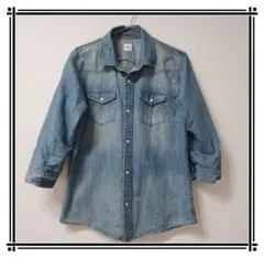 【BROWNY】メンズ デニムシャツ 古着 (M)のサムネイル