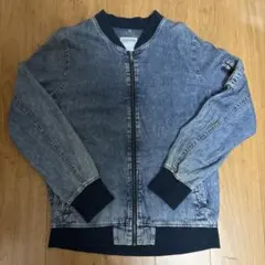 デニムブルー ジップアップジャケット