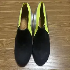 UNITED NUDE シルバー×蛍光イエロー×スウェードブラック約23cm相当