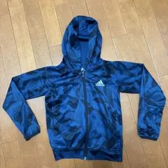 adidas フード付きジャケット ダークブルー
