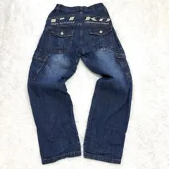 00s PIKO 極太ワイド デニム カーゴパンツ Y2K ギミック バックロゴのサムネイル