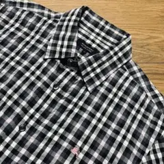 ノバチェック刺繍シアサッカーBURBERRYBLACKLABELシャツM【美品】