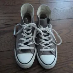 美品　CONVERSE グレー ハイカットスニーカー　24.5cm