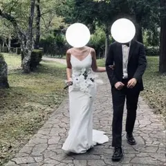 前撮りドレス　マーメイドライン ウェディングドレス ホワイト　ビースイート