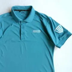 Adidas golf ポロシャツ 半袖 ターコイズ Lサイズ