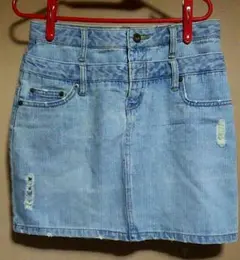 近日処分＊　ダメージ デニムミニスカート