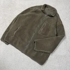 ユニクロ アウトドア ミリタリー シンプル スタンドカラー ボアフリースXL 冬