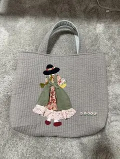 ヌビバック　ヌビトートバッグ　ハンドメイド　グレー　韓国ヌビ