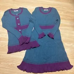 miss ashida ミスアシダ　ニットワンピース　カーディガンセット