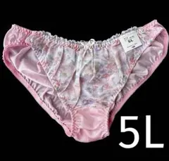 パンティー 　　トリコットショーツ5L 　　薄ピンク　　花柄