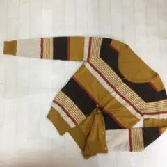 リバーシブル　ボーダー　カーディガン M