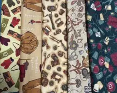 はぎれセット(5種類) まとめ売り　パッチワーク