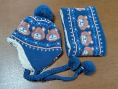 子供用　ネックウォーマー　帽子　セット