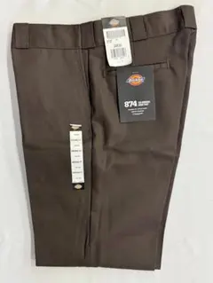 新品未使用 訳あり Dickies 874 ワークパンツ 34x30 ブラウン