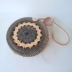 カゴバッグ 丸型 バリ島 ポシェット