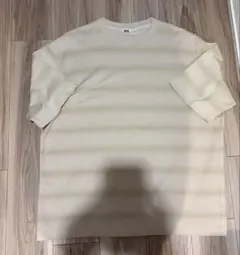 UNIQLO U エアリズムコットンオーバーサイズボーダーTシャツ XXL