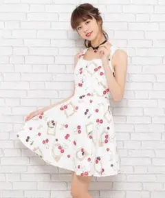 シークレットハニー ワンピース チェリー柄 ピンク
