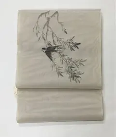 ☆一品物 ☆オリジナル 手描き 墨絵 ☆紗、九寸名古屋帯