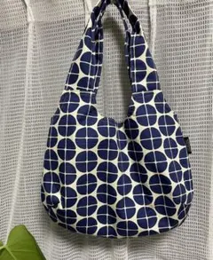 ハンドメイド　バック　ブルー