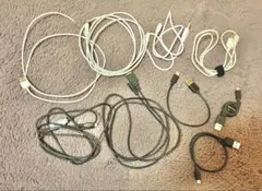 USBケーブル9本セット（Micro USB+Lightning+Type-C）