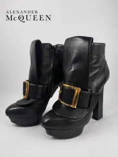Alexander McQueen レザーブーツ 36 ベルトのサムネイル