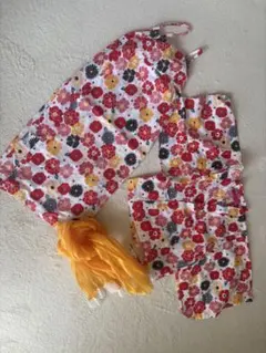 花柄着物セット 幼稚園 110cm セパレートタイプ 浴衣