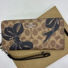 COACH コーチ　花柄 レザー 長財布　新品未使用