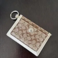 Coach ブラウン パスケース IDウィンドウ付き