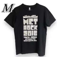 メトロックTシャツ フェスT 黒　コットン 綿