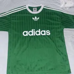 80s adidas デサント製 TAD-559 ゲームシャツ 緑 - メルカリ