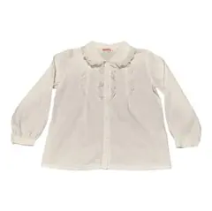 ホワイト長袖シャツ レース襟