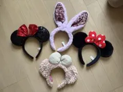 ディズニー カチューシャ 4点セット ミニー うさぎ　シェリーメイ