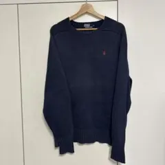 Polo by Ralph Lauren ニットセーター LL ネイビー グレー