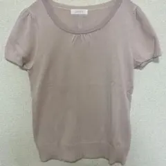 オンワード樫山　anySiS グレー 半袖ニット