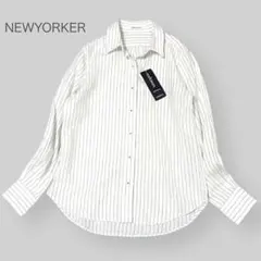 新品 ワケあり NEWYORKER コットン × リネン シャツ ブラウス 9R