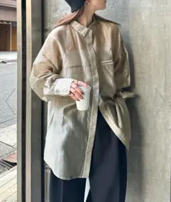 selectMOCA シアーオーバーサイズシャツ