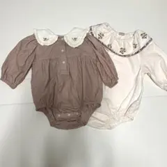 バースデイ　tete a tete　ロンパース2点セット