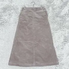 URBANRESEARCHDOORSコーデュロイロングタイトスカート［F］モカ系