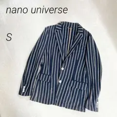 nano universe　ストライプ柄　パイルニットテーラードジャケットのサムネイル