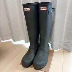 【HUNTER】24.0〜24.5㎝ ダークグリーン 長靴 防水